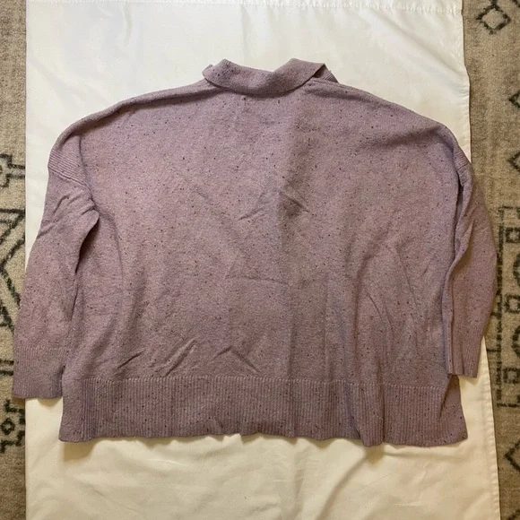 Loft size small lilac purple collard sweater - Picture 3 of 7